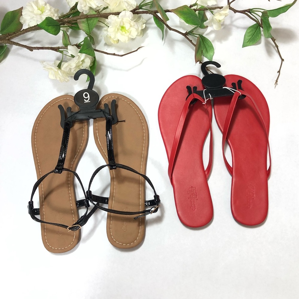 Charlotte Russe Flat Sandals Bundle 2pairs